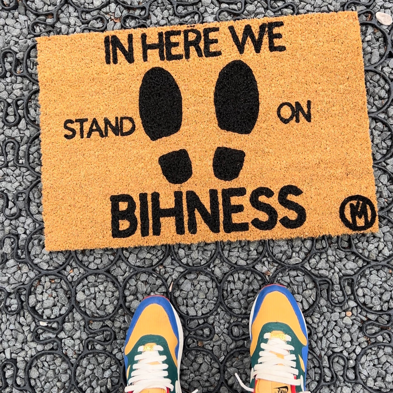 IN HERE WE STAND IN BIHNESS MAT