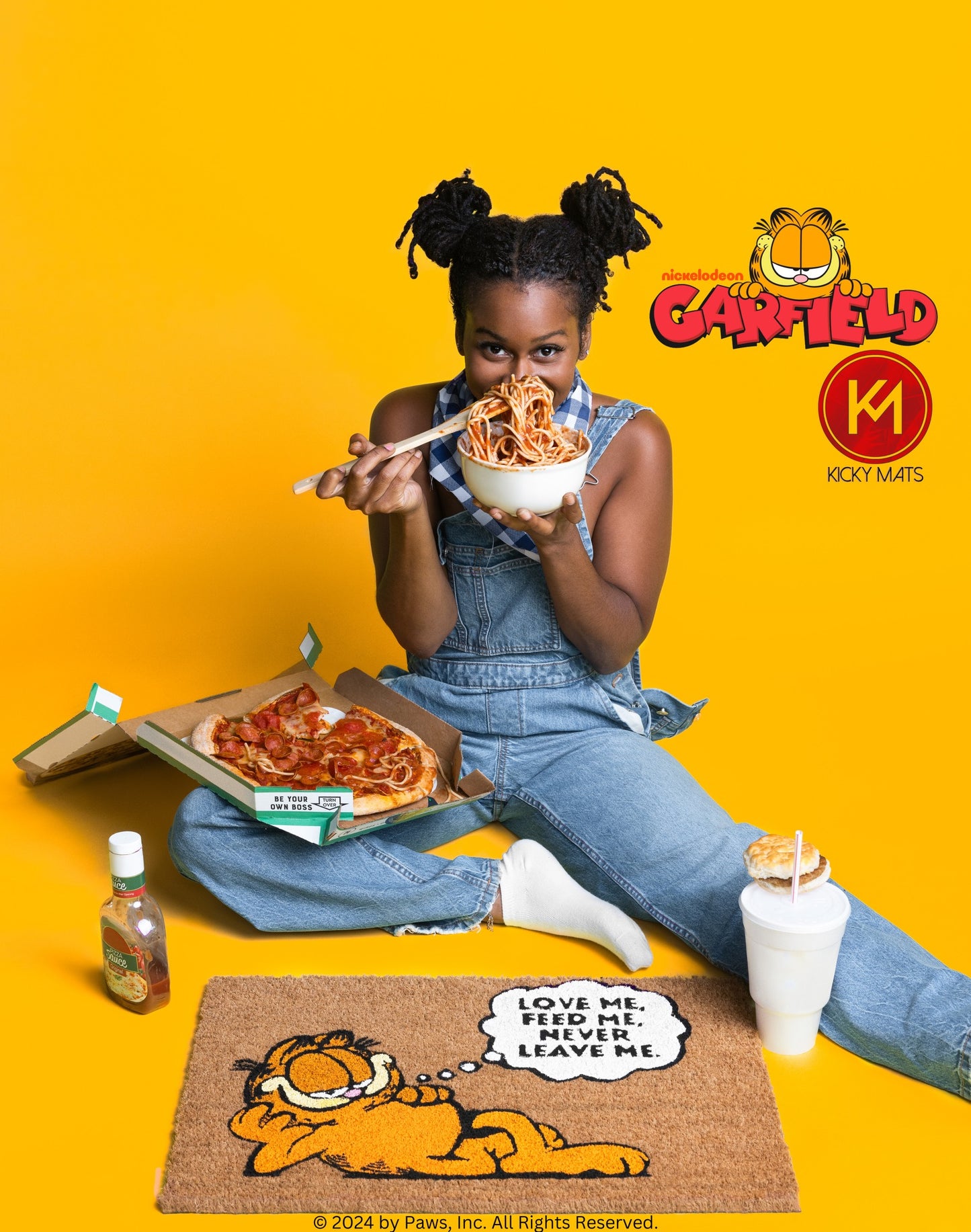 GARFIELD™️ x KICKY MATS LOVE ME, FEED ME, NEVER LEAVE ME MAT