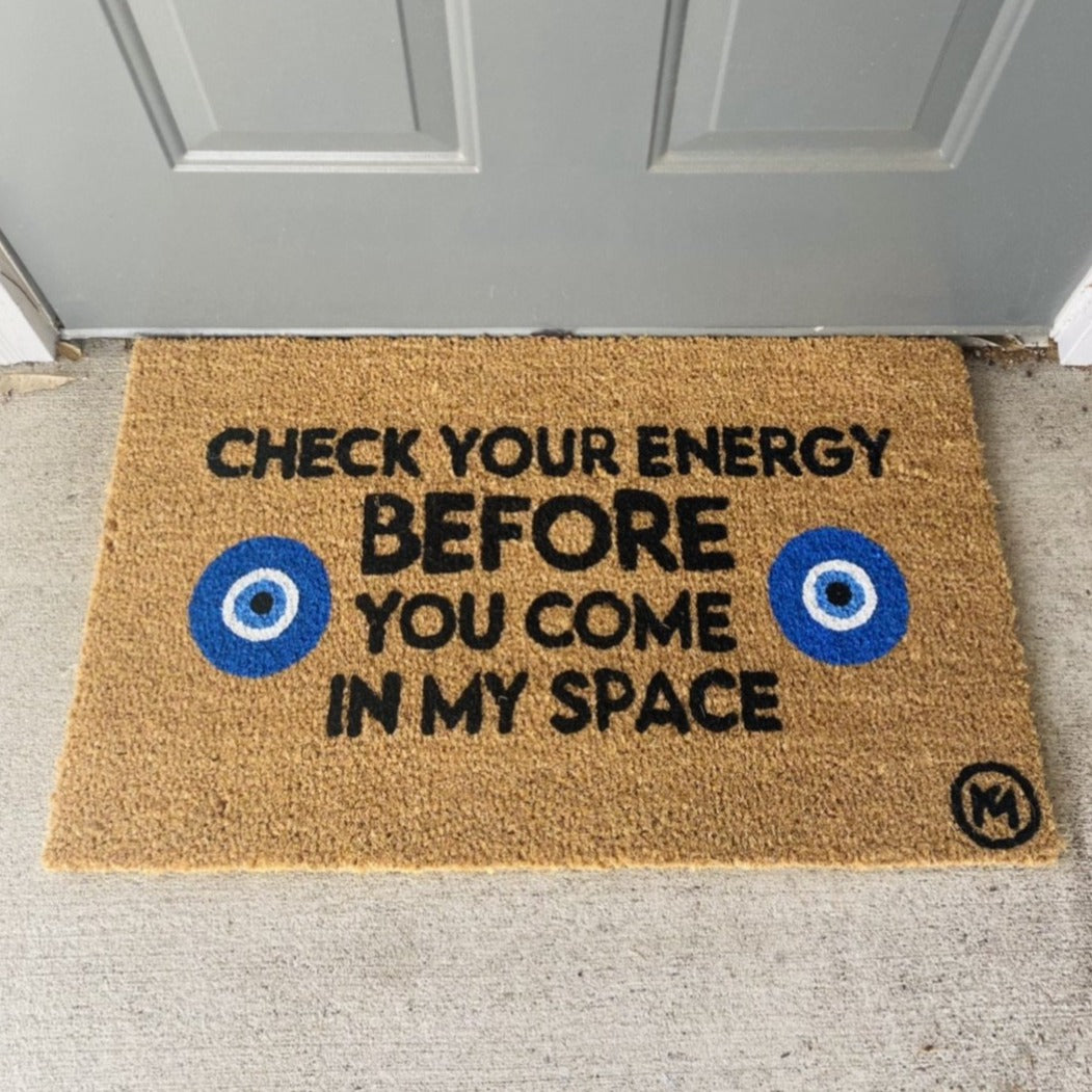 CHECK YOUR ENERGY EVIL EYE MAT