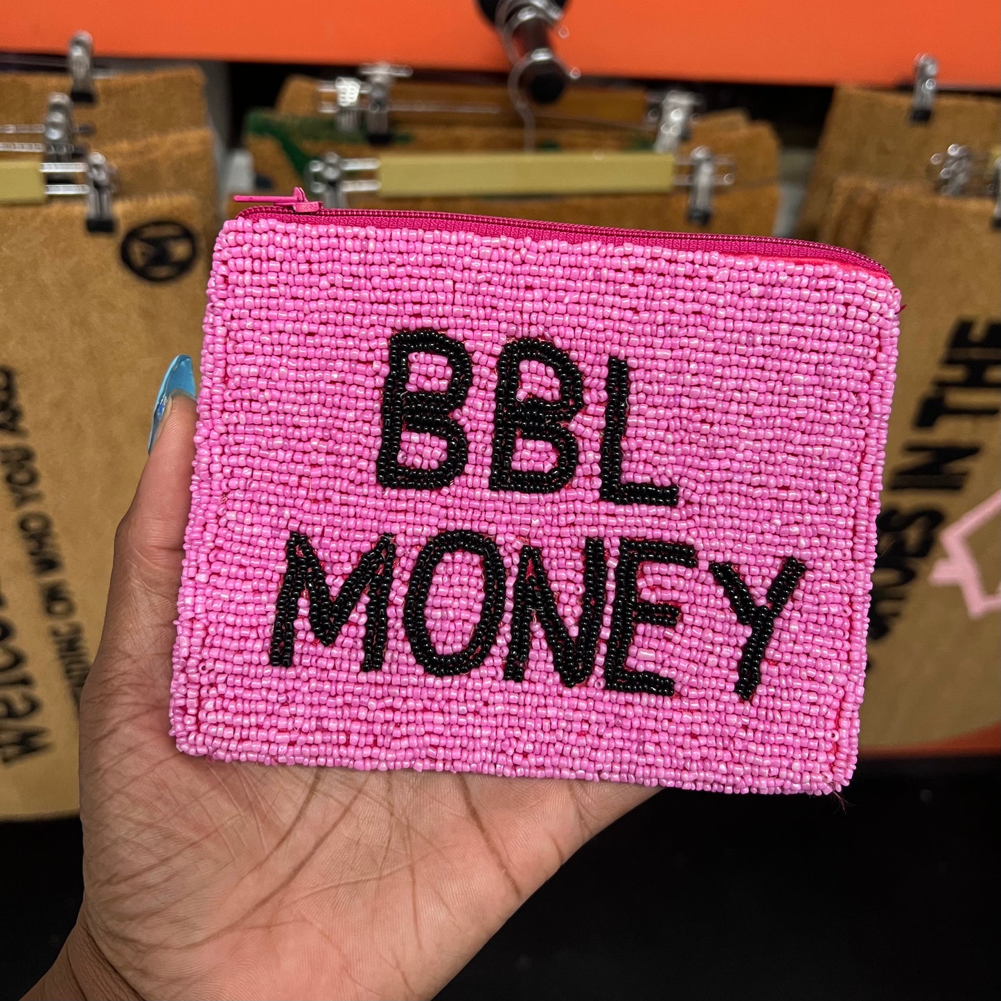 BBL MONEY BEADED COIN PURSE