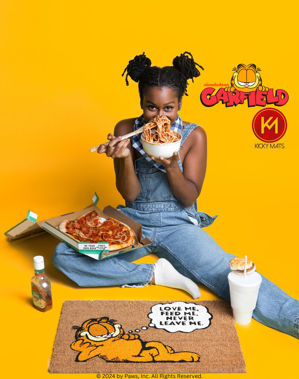 GARFIELD™️ x KICKY MATS LOVE ME, FEED ME, NEVER LEAVE ME MAT