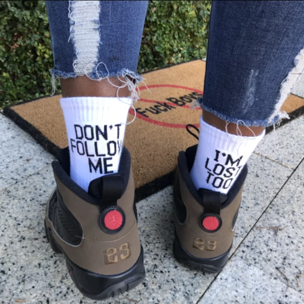 DON’T FOLLOW ME SOCKS