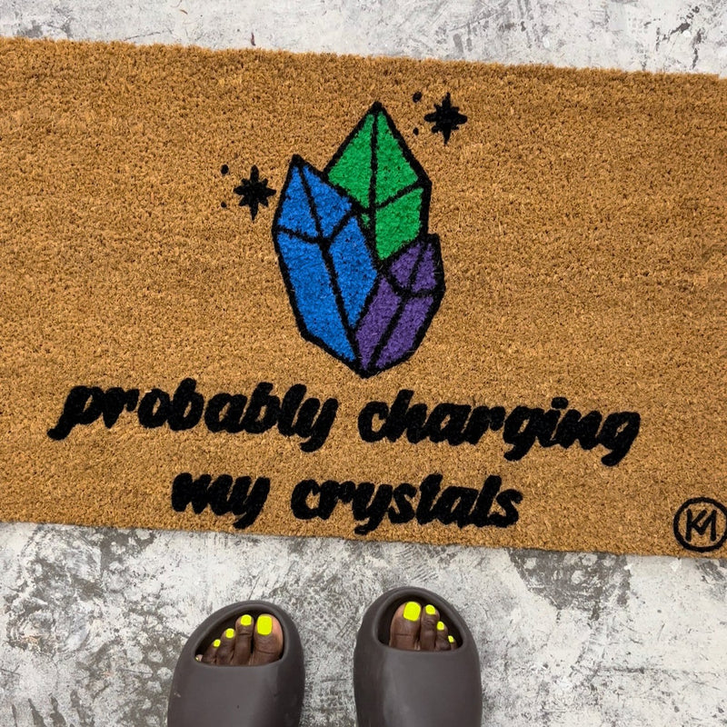 PROBABLY CHARGING MY CRYSTALS MAT