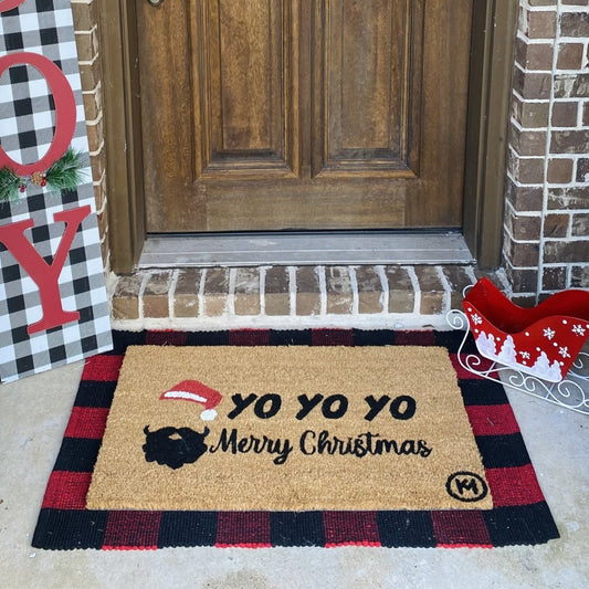 YO YO YO MERRY CHRISTMAS MAT LITMAS