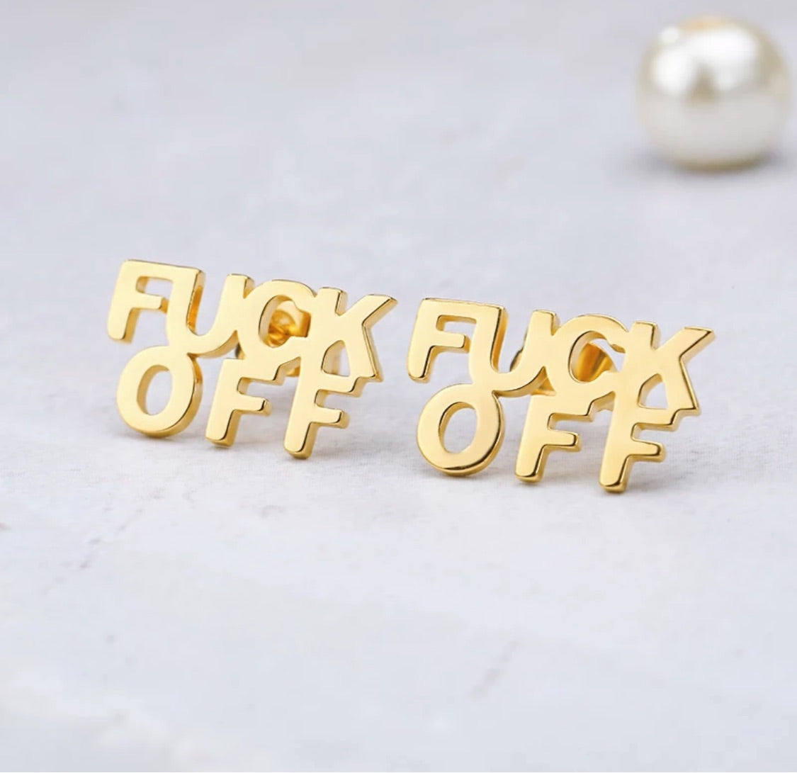 FUCK OFF EARRINGS