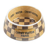 Chewy Vuiton Dog Bowl (brown)