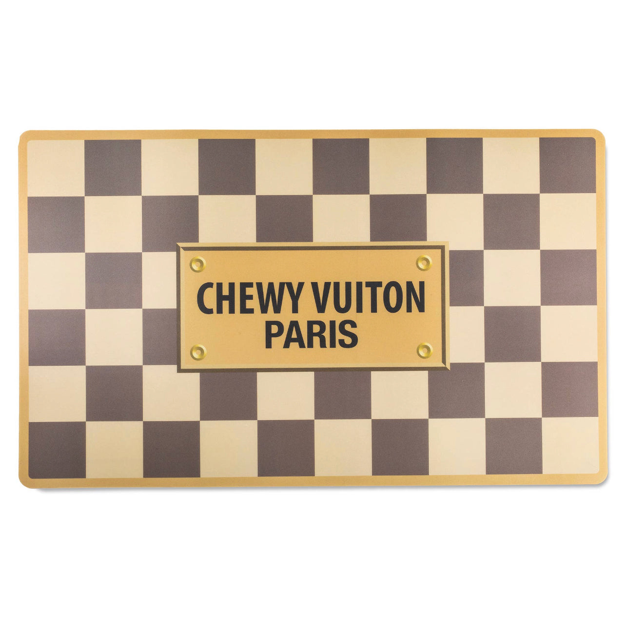 CHEWY VUITON DOG MAT (BROWN)
