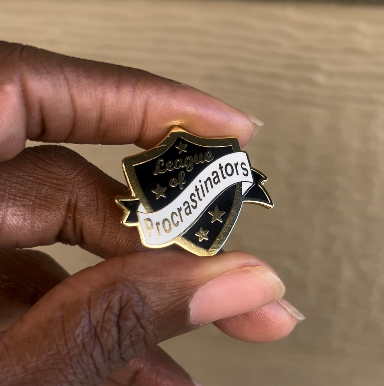 LEAGUE OF PROCRASTINATORS PIN