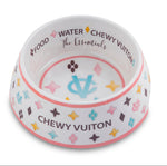 Chewy Vuiton Dog Bowl (white)
