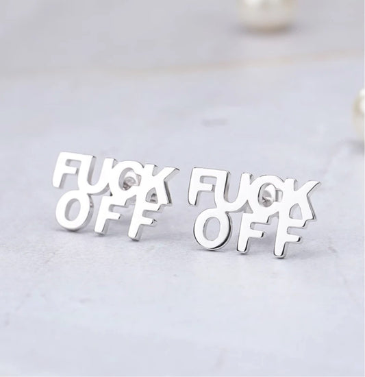 FUCK OFF EARRINGS